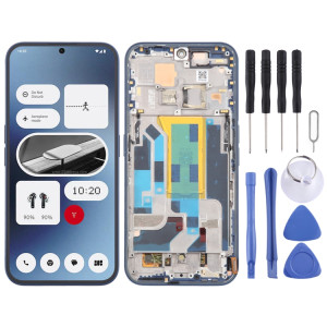 Pour Nothing Phone (2A) A142 5G Original AMOLED LCD Screen Digitizer Assemblage complet avec cadre (Bleu) SH709L1310-20