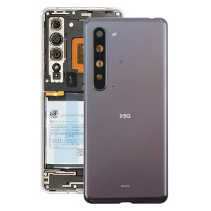 Pour Sharp Aquos R5G Cache arrière de batterie d'origine (noir) SH46BL663-20
