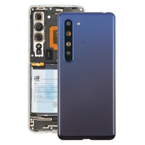 Pour Sharp Aquos R5G Cache arrière de batterie d'origine (bleu) SH46LL239-20
