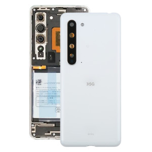 Pour Sharp Aquos R5G Cache arrière de batterie d'origine (blanc) SH46WL781-20