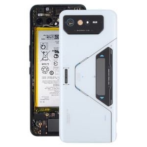 Pour Asus ROG Phone 6 Pro AI2201-D Couvercle arrière de batterie en verre avec NFC/LCD (blanc) SH01WL1141-20