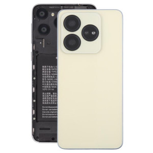 Pour ZTE Axon 60 Lite Z2356 Couvercle arrière de la batterie en verre avec cadre central / couvercle de l'objectif de l'appareil photo (or) SH26JL1404-20
