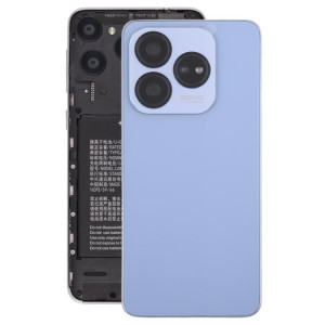 Pour ZTE Axon 60 Lite Z2356 Couvercle arrière de la batterie en verre avec cadre central / couvercle de l'objectif de l'appareil photo (bleu) SH26LL739-20