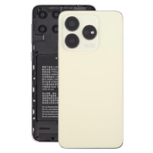 Pour ZTE Axon 60 / V60 Z2356 Couvercle arrière de la batterie en verre avec cadre central / couvercle de l'objectif de l'appareil photo (or) SH30JL522-20