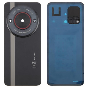 Pour ZTE nubia Focus Couvercle arrière de la batterie en verre avec adhésif / Couvercle de l'objectif de l'appareil photo (noir) SH93BL1403-20