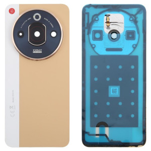 Pour ZTE nubia Focus Pro Z2351N Couvercle arrière de batterie en cuir avec adhésif / Couvercle d'objectif d'appareil photo (or) SH95JL864-20
