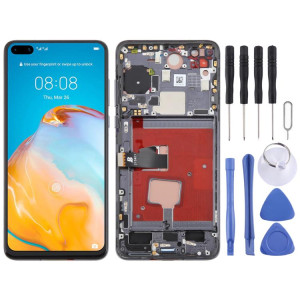 Écran LCD TFT complet avec châssis pour Huawei P40, ne prenant pas en charge l'identification par empreinte digitale (noir) SH392B1311-20