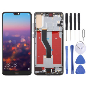 Écran LCD TFT complet avec châssis pour Huawei P20 Pro, sans identification par empreinte digitale (noir) SH400B165-20