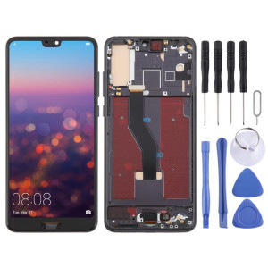 Écran LCD TFT complet avec châssis pour Huawei P20 Pro, ne prenant pas en charge l'identification par empreinte digitale (bleu) SH400L199-20