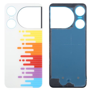 Coque arrière en verre avec adhésif pour ZTE Nubia Music 2 (blanc) SH24WL1391-20