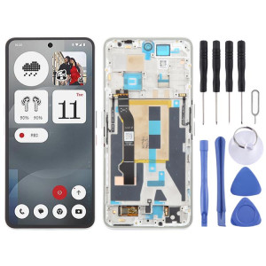 Écran LCD AMOLED d'origine pour téléphone 3a A059 For Nothing avec châssis (blanc) SH731W340-20