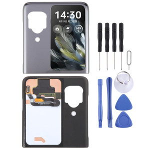 Pour OPPO Find N3 Flip Écran LCD secondaire d'origine avec numériseur Assemblage complet (Noir) SH768B973-20