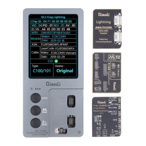Pour iPhone 6 14 Pro Max 3 en 1 Qianli iCopy Plus 2.2 Ensemble de programmeur de détection de réparation, prise : US SQ691B885-20