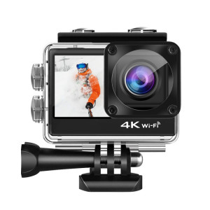 C1 double écran 2,0 pouces + écran 1,3 pouces Caméscope avec caméra d'action sport WiFi 4K anti-secousse avec boîtier étanche, Allwinner V316, grand angle 170 degrés (noir) SH064B939-20