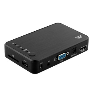 Décodage 1080P Lecteur de disque dur HD Carte SD AV + VGA Lecteur de disque U, prise UE (noir) SH701A1426-20