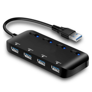 Hub USB3.0 ultra rapide à 4 ports avec commutateur SH09351707-20