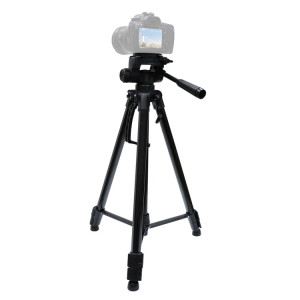 Trépied en direct L-3600 avec cardan d'amortissement en trois dimensions Plaque de dégagement rapide amovible Réglage de la hauteur 62-170 cm pour projecteur de lumière en direct d'appareil photo SLR (noir) SH1416184-20