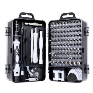 Jeu d'outils de maintenance de démontage d'ordinateur de téléphone portable de tournevis de précision 115 en 1 (noir) SH801A1009-20