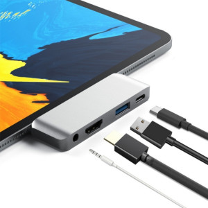 Adaptateur 4 en 1 Type-C / USB-C vers HDMI + AUX + USB + PD Type-C / USB-C HUB Dock multifonction HD SH1913669-20