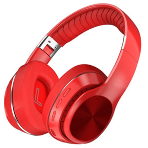 VJ320 Bluetooth 5.0 casque sans fil pliable monté sur la tête prend en charge la carte TF avec micro (rouge) SH301C1946-20