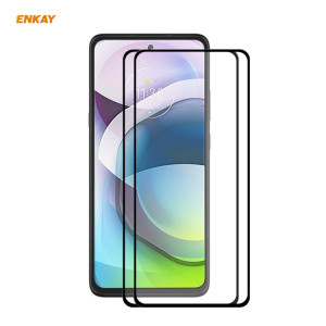 Pour Motorola Moto G 5G 2 pièces ENKAY Hat-Prince colle complète 0.26mm 9H 2.5D Film de couverture complète en verre trempé SE69021504-20