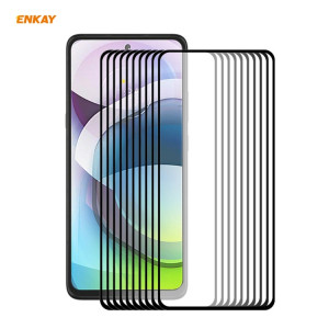 Pour Motorola Moto G 5G 10 pièces ENKAY Hat-Prince colle complète 0.26mm 9H 2.5D Film de couverture complète en verre trempé SE71021722-20