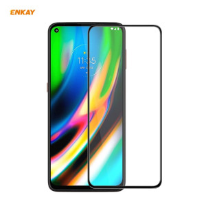 Pour Motorola Moto G9 Plus ENKAY Hat-Prince Anti-goutte colle complète en verre trempé Film plein écran protecteur anti-chute SE89011476-20