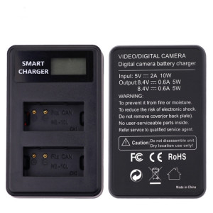 Pour Canon NB-10L Batterie Écran LCD intelligent Chargeur double canal USB SH38181648-20