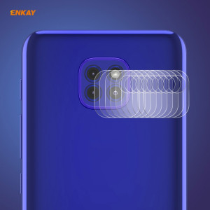 Pour Motorola G9 / G9 Play 10 pièces ENKAY Hat-Prince 0.2mm 9H 2.15D bord rond lentille de caméra arrière Film en verre trempé SE39031375-20
