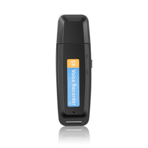 SK001 Professionnel Rechargeable U-Disque U-Disque Portable USB Digital Audio Voice Recorder Prise en charge de la carte TF jusqu'à 32 Go Dictaphone Flash Drive (Noir) SH201A1651-20