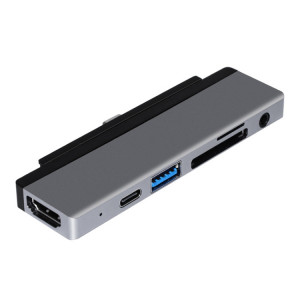 6 en 1 Type-C à HDMI / PD / USB3.0 / Audio / SD & TF Convertisseur de hub pour iPad Pro SH4580833-20