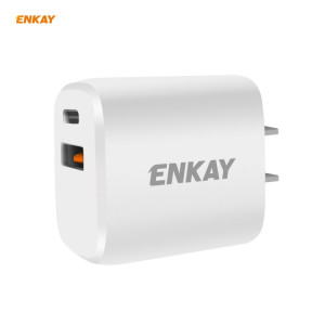 Enkay Hat-Prince U090 20W PD + QC 3.0 Portables Duels Portables Chargeur Fast Chargeur Chargeur de voyage Adaptateur secteur, US Plug SE46521595-20