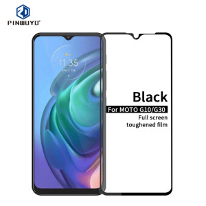 Pour Motorola Moto G10 / G30 Film de verre trempé en plein écran Pinwuyo 9H 2.5D (noir) SP202A1706-20