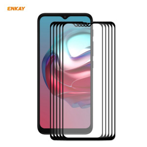 Pour Motorola Moto G10 / G20 / G30 5 pcs Enkay Hat-Prince Colle complète 0.26mm 9H 2.5D Verre trempé Film de couverture complète SE26011011-20