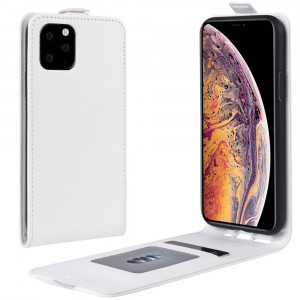 Étui de protection en cuir à rabat vertical Crazy Horse pour iPhone 11 Pro Max (blanc) SH701B70-20