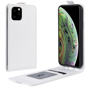 Étui de protection en cuir à rabat vertical Crazy Horse pour iPhone 11 Pro (Blanc) SH101B575-20