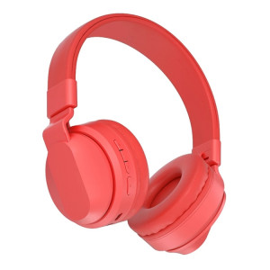 Bobo Kids-cadeau Bluetooth 5.0 Bass Bas Annulation de casque stéréo sans fil avec micro, prise en charge de la carte TF / FM / Aux in (rouge) SH401A730-20