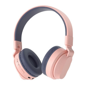 Bobo Kids cadeau Bluetooth 5.0 Bass Bas Annulation de casque sans fil stéréo avec micro, support TF carte / FM / in-in (rose) SH401C1239-20