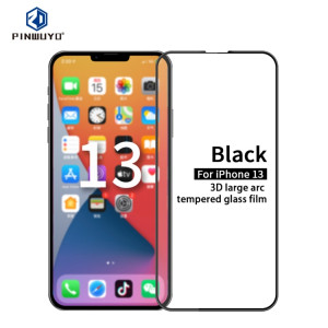 Pinwuyo 9H 3D Film en verre trempé en plein écran en plein écran pour iPhone 13/13 Pro (Noir) SP001A839-20