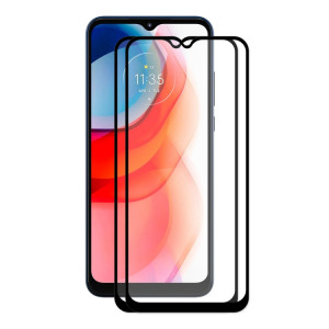Pour Mottrola Moto G Jouer 2021 2 Pcs Enkay Hat-Prince Glue complète 0.26mm 9H 2.5D Verre trempé Screen Protector Film de couverture complète SE7504560-20