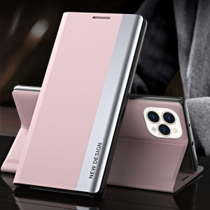 Étui de cuir horizontal ultra-mince ultra-mince de latérale avec support pour iPhone 13 Pro (rose) SH402D927-20