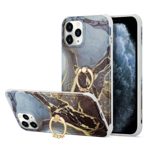 Pour iPhone 13 Pro Quatre Coins SPUB SUPPORTAILLAGE DU POISSON DE COUVERTURE DROIT DE DROIT D'ORMI AVEC BAGUE DE SHINESTONE MÉTAL (Noir) SH002A55-20