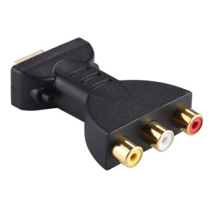 Adaptateur audio vidéo HDMI mâle vers 3 RCA plaqué or Convertisseur de composants AV pour projecteur DVD SH1687113-20