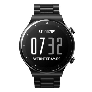 N58 IP67 Montre à écran tactile à écran tactile de 1,28 pouces (noir en acier inoxydable) SH001B1769-20
