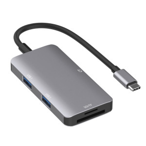 Adaptateur Hub de lecture de données 5 en 1 avec une carte SD / TF / CF, Dual USB3.0 ports SH72201443-20