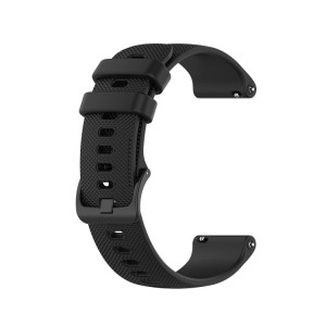 Pour Ticwatch Pro 3 Lite Checkered Silicone Watch Band (noir) SH302B323-20