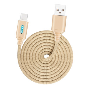 Micro USB Interface Zinc Alloy Marquee Luminous Intelligent Automatic Power Off Charge Data Cable (glod) SH501C330-20