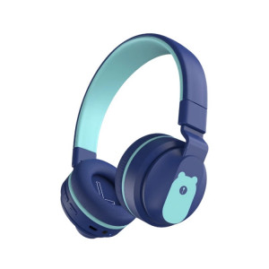 Bobo + adultes et enfants mignon Bluetooth 5.0 Basse Basque Annulation Casquette avec MIC (Bleu) SH201A580-20