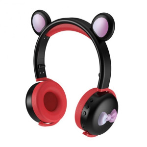 AEC BK7 casque Bluetooth sans fil BLUETOOTH sans fil avec lumière LED (rouge noir) SA501A834-20