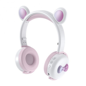 Casque Bluetooth sans fil BLUETOOTH sans fil AEC BK7 avec une lumière LED (rose blanc) SA501F1140-20